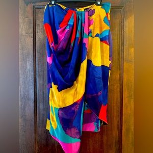Gabrielle Union bright summer beach asymmetrical skirt - Size Large